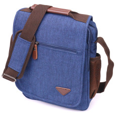 Интересная мужская сумка через плечо из текстиля 185214 Vintage Синяя