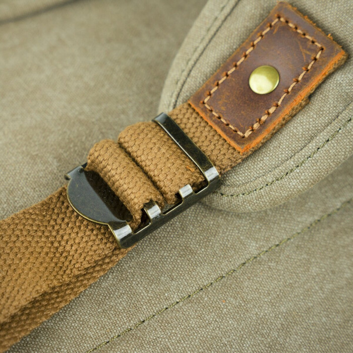 Туристичний рюкзак canvas Vintage 183134 Болотний