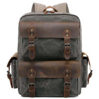 Туристичний рюкзак canvas Vintage 183134 Болотний