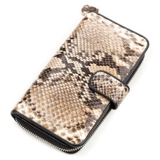 Кошелек женский SNAKE LEATHER 181334 из натуральной кожи питона Коричневый