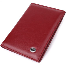 Красивая обложка на паспорт универсального формата из натуральной кожи ST Leather 23079 Бордовый