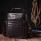Небольшая сумка на плечо из натуральной кожи Vintage sale_15055 Коричневый