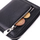 Женский кожаный кошелек на молнии с металлическим логотипом производителя ST Leather 186485 Черный