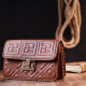 Компактная женская сумка из эко-кожи на плечо Vintage 186455 Коричневый