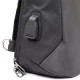Эргономичный рюкзак через плечо с кодовым замком текстильный Vintage 183805 Черный