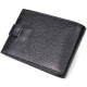 Горизонтальное портмоне для мужчин из натуральной зернистой кожи BOND 185905 Черный