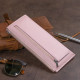 Горизонтальный тонкий кошелек из кожи женский ST Leather 183565 Розовый