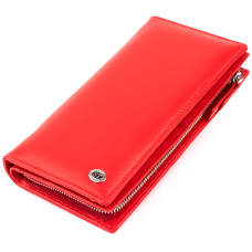 Вертикальный кошелек кожаный женский ST Leather 183515 Красный