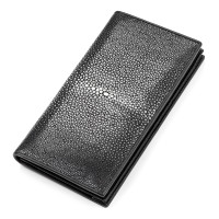 Портмоне STINGRAY LEATHER 181245 з натуральної шкіри морського ската Чорне