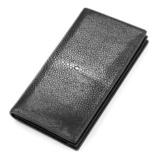 Портмоне STINGRAY LEATHER 181245 из натуральной кожи морского ската Черное