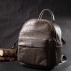 Женский компактный стильный рюкзак из натуральной кожи Vintage 186405 Серый