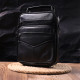 Вместительная мужская сумка кожаная 184985 Vintage Черная