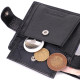 Бумажник для мужчин удобного размера из натуральной кожи ST Leather 186535 Черный