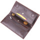 Вертикальный бумажник из натуральной фактурной кожи KARYA 185285 Коричневый