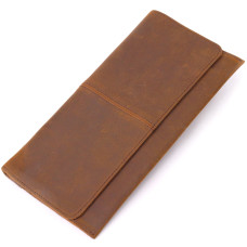 Бумажник мужской тонкий из натуральной винтажной кожи Vintage Коричневый (185235)