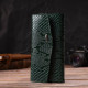 Женское лакированное портмоне из натуральной кожи с тиснением под змею CANPELLINI 185535 Зеленое
