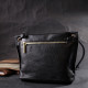 Женская трапециевидная сумка из натуральной кожи Vintage 186365 Черная