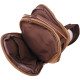 Вертикальная мужская сумка через плечо из плотного текстиля Vintage 186175 Коричневый
