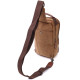 Вертикальная мужская сумка через плечо из плотного текстиля Vintage 186175 Коричневый