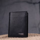 Вертикальный небольшой кожаный кошелек без застежки KARYA 185145 Черный - формат названия товара.