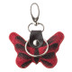 Брелок сувенир бабочка STINGRAY LEATHER 182045 из натуральной кожи морского ската Красный
