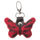 Брелок сувенир бабочка STINGRAY LEATHER 182045 из натуральной кожи морского ската Красный