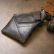 Кожаная мужская сумка через плечо GRANDE PELLE 184055 Черный