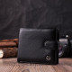 Бумажник мужской среднего размера из натуральной кожи ST Leather 186545 Черный
