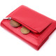 Женский яркий кошелек с монетницей из натуральной кожи ST Leather 186495 Красный
