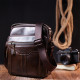 Вертикальная мужская сумка Vintage 184575 кожаная Коричневый