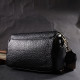 Класична шкіряна сумка з оригінальною плечовою лямкою Vintage 186375 Чорна