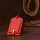 Винтажная кожаная бирка на чемодан Shvigel 186445 Красный