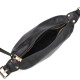 Вместительная женская сумка с одной длинной ручкой из натуральной кожи Vintage 186275 Черная