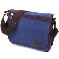 Мужская сумка через плечо для ноутбука 186185" из плотного текстиля Vintage 186185 Синий