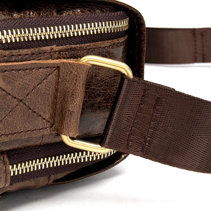 Сумка Vintage з натуральної гладкої шкіри 182665 Коричнева