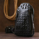 Молодежная кожаная мужская сумка через плечо Vintage 184335 Черный