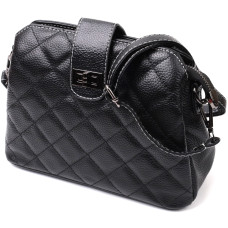 Замечательная сумка для стильных женщин из натуральной кожи Vintage 186385 Черная