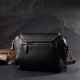Компактна жіноча сумка з натуральної шкіри Vintage 186235 Чорна