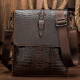Сумка с тиснением под кожу крокодила Vintage 182985 Коричневая
