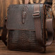 Сумка с тиснением под кожу крокодила Vintage 182985 Коричневая