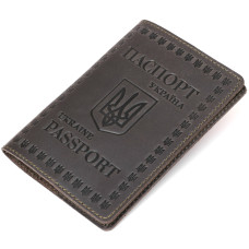 Кожаная обложка для паспорта европейского качества Shvigel 180505 Серый