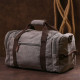 Дорожная сумка текстильная с карманом Vintage 183175 Серая