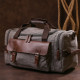 Дорожная сумка текстильная с карманом Vintage 183175 Серая