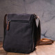 Вертикальная мужская сумка текстильная 185215 Vintage Черная