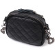 Стеганая сумка для женщин из мягкой натуральной кожи Vintage 186295 Черная