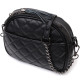 Стьобана сумка для жінок з м'якої натуральної шкіри Vintage 186295 Чорна