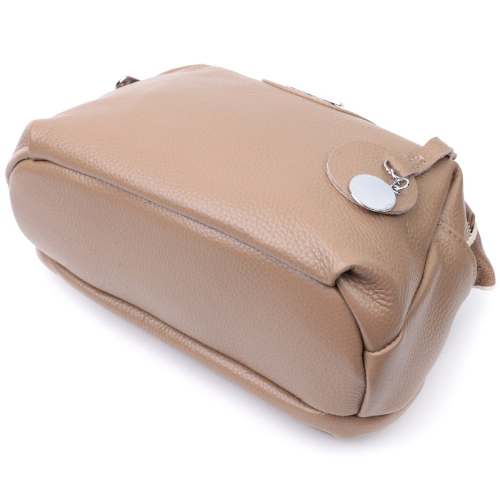 Сумка на каждый день с двумя отделениями из натуральной кожи Vintage 22594 Бежевый