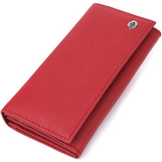 Яскравий вертикальний гаманець із натуральної шкіри ST Leather 23087 Червоний
