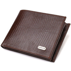 Горизонтальный мужской бумажник CANPELLINI 185705 из натуральной фактурной кожи, коричневый (185705)