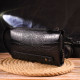 Практичный клатч для мужчин из натуральной фактурной кожи с тиснением под крокодила CANPELLINI 185405 Черный